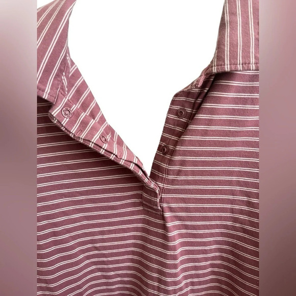 Men’s Oobe Striped Collared, Short Sleeve, Side Slit Polo - Picture 5 of 11